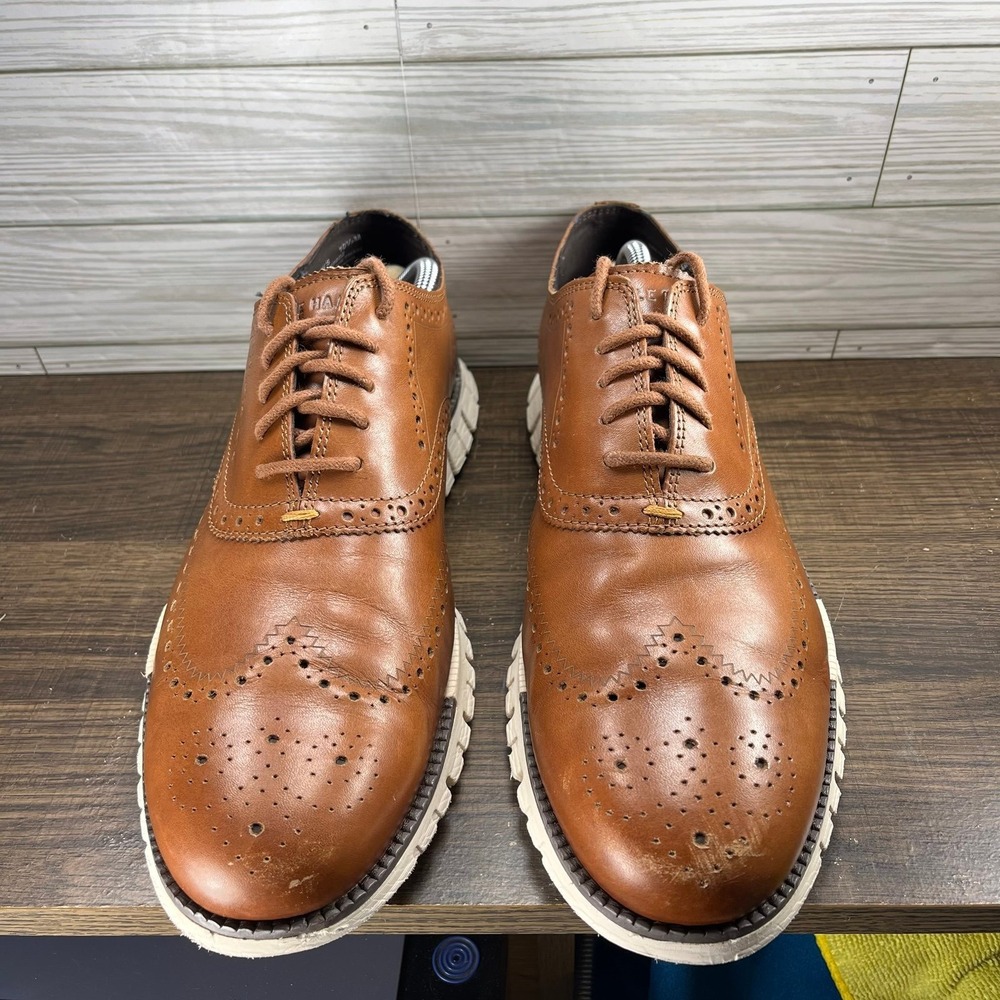 Cole Haan ZeroGrand Remastered Wingtip Oxfords Men's Brown Shoes - M 10.5 (M) - Picture 6 of 10
